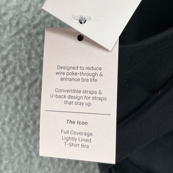 NWT Auden THE ICON BLACK Lightly Lined UW Convertible Adj Straps U-Back Bra 34D - Picture 6 of 8